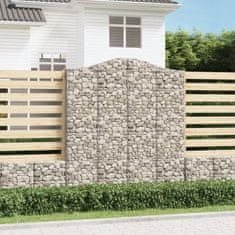 Vidaxl Obokane gabion košare 8 kos 200x30x220/240 cm pocinkano železo
