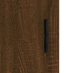 Vidaxl Stenska omarica rjavi hrast 34,5x34x90 cm inženirski les