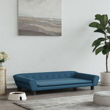 Vidaxl vidaXL Pasja postelja, modra, 100x50x21 cm, žamet