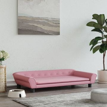 Vidaxl vidaXL Pasja postelja, roza, 100x50x21 cm, žamet