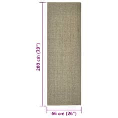 Vidaxl Preproga iz sisala za praskalnik taupe 66x200 cm
