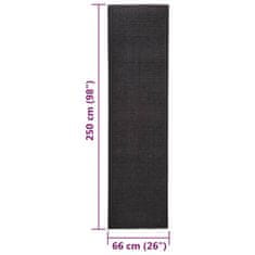Vidaxl Preproga iz sisala za praskalnik črna 66x250 cm