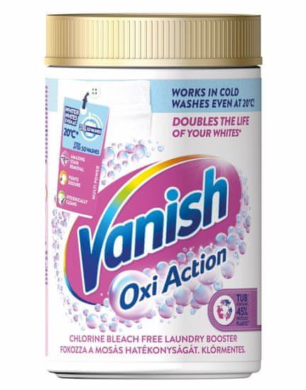 Vanish Oxi Action prašek za beljenje in odstranjevanje madežev, 625 g