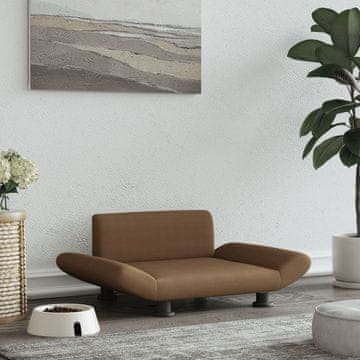 Vidaxl vidaXL Pasja postelja, rjava, 70x45x28 cm, prevlečena s tkanino