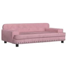 shumee Pasja postelja roza 90x53x30 cm žamet