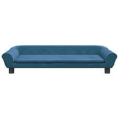 Vidaxl Pasja postelja modra 100x50x21 cm žamet