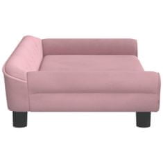Greatstore Pasja postelja roza 100x50x21 cm žamet