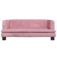 shumee Pasja postelja roza 80x45x30 cm žamet