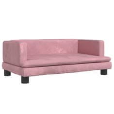 Greatstore Pasja postelja roza 80x45x30 cm žamet