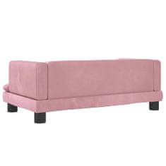 Greatstore Pasja postelja roza 80x45x30 cm žamet