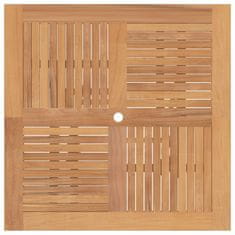 Vidaxl Zložljiva vrtna miza 120x120x75 cm trdna tikovina