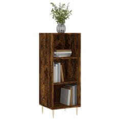 Vidaxl Komoda dimljeni hrast 34,5x32,5x90 cm inženirski les