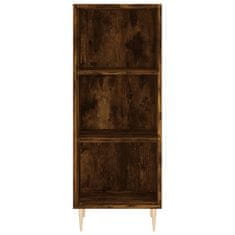 Vidaxl Komoda dimljeni hrast 34,5x32,5x90 cm inženirski les
