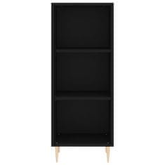 Vidaxl Komoda črna 34,5x32,5x90 cm inženirski les