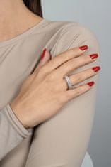 Brilio Silver Bleščeč srebrn prstan s prozornimi cirkoni RI067W (Obseg 52 mm)
