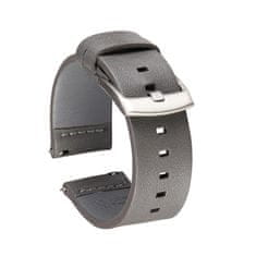 BStrap Fine Leather pašček za Garmin Vivoactive 4s, gray