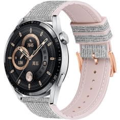 BStrap Glitter pašček za Xiaomi Amazfit Bip, silver