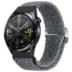 BStrap Braid Nylon pašček za Garmin Venu 2, gray black