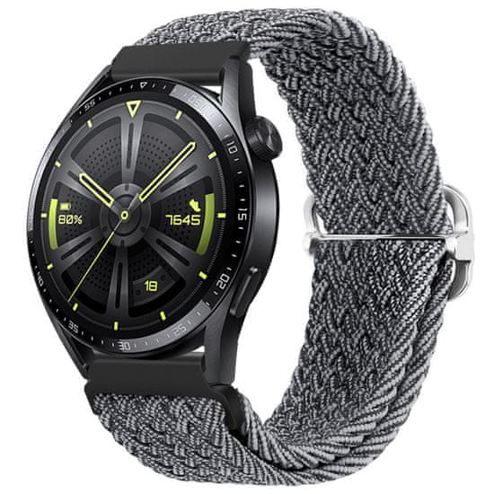 BStrap Braid Nylon pašček za Garmin Venu 2, gray black