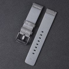 BStrap Fine Leather pašček za Garmin Vivoactive 4s, gray