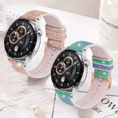 BStrap Glitter pašček za Huawei Watch GT3 42mm, silver