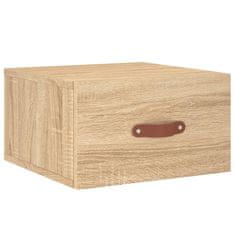 Vidaxl Stenska nočna omarica sonoma hrast 35x35x20 cm