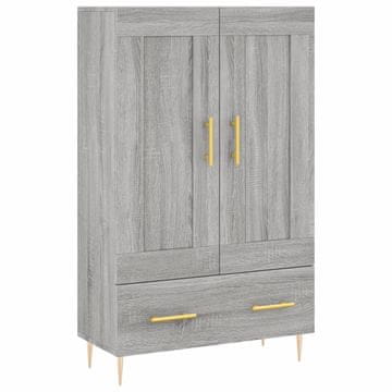 Vidaxl Visoka omara siva sonoma 69,5x31x115 inženirski les