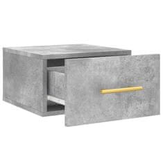 Vidaxl Stenska nočna omarica betonsko siva 35x35x20 cm