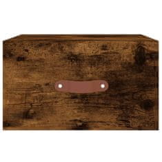 Vidaxl Stenska nočna omarica 2 kosa dimljeni hrast 35x35x20 cm