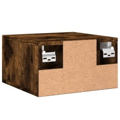 Vidaxl Stenska nočna omarica 2 kosa dimljeni hrast 35x35x20 cm