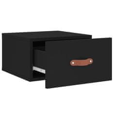 Vidaxl Stenska nočna omarica 2 kosa črna 35x35x20 cm