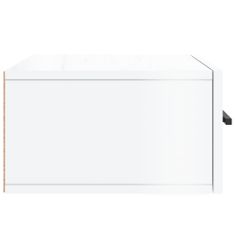 Vidaxl Stenska nočna omarica visok sijaj bela 35x35x20 cm