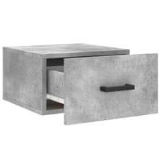 shumee Stenska nočna omarica betonsko siva 35x35x20 cm