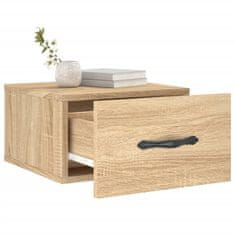 Vidaxl Stenska nočna omarica 2 kosa sonoma hrast 35x35x20 cm