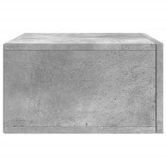 Greatstore Stenska nočna omarica betonsko siva 35x35x20 cm