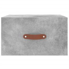 Vidaxl Stenska nočna omarica betonsko siva 35x35x20 cm