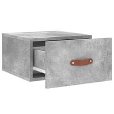 Vidaxl Stenska nočna omarica betonsko siva 35x35x20 cm