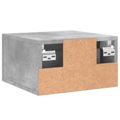 Vidaxl Stenska nočna omarica betonsko siva 35x35x20 cm