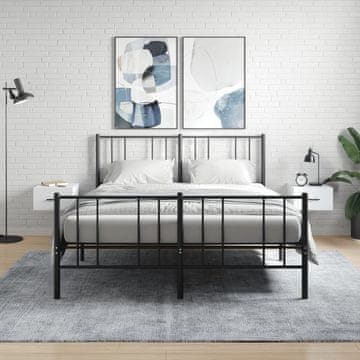 Vidaxl vidaXL Stenske nočne omarice, komplet 2 kosov, bele, 35x35x20 cm