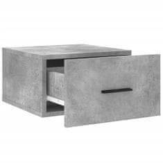 Greatstore Stenska nočna omarica 2 kosa betonsko siva 35x35x20 cm