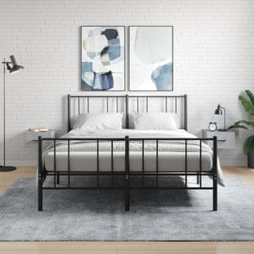 Vidaxl vidaXL Stenske nočne omarice, komplet 2 kosov, betonsko siva, 35x35x20 cm