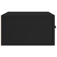 Vidaxl Stenska nočna omarica 2 kosa črna 35x35x20 cm