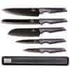 Berlingerhaus Komplet nožev z neprebojno plastjo 6 kosov ECarbon Pro Edition z magnetnim držalom BH-2701