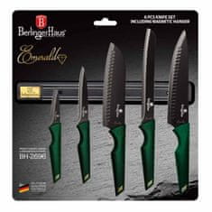 Berlingerhaus Komplet 6 nožev z magnetnim držalom za nože z neprijemljivo prevleko Emerald Collection BH-2696