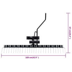 Greatstore Česalo za vrtno kosilnico 109 cm