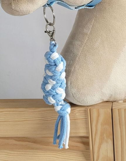 Greatstore Vrvna vrvica Hobby Horse - bela in modra