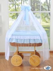 Greatstore Košara Moses z baldahinom Deluxe - Bell Amy blue