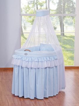 Greatstore Mojzesova košara z nadstreškom - Little Prince/Princess blue
