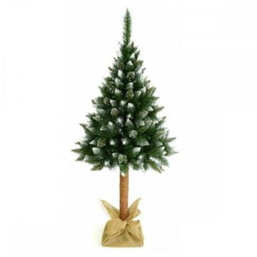 shumee Umetno božično drevo na zasneženem deblu, 220 cm