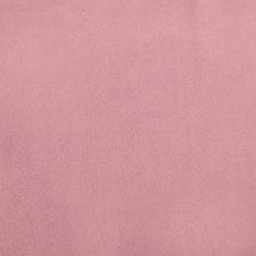 Vidaxl Otroški kavč roza 100x50x26 cm žamet